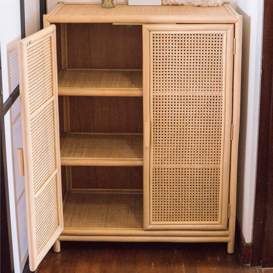 Agatha's Two Door Storage Cabinet | Buy Rattan Furniture and Rattan Toys Online | Kathy's Cove