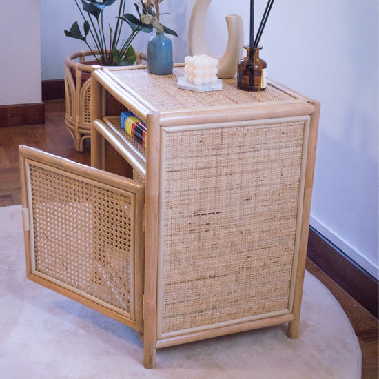 Benjamin's Bed Side Table | Shop Rattan Furniture Online | Kathy's Cove