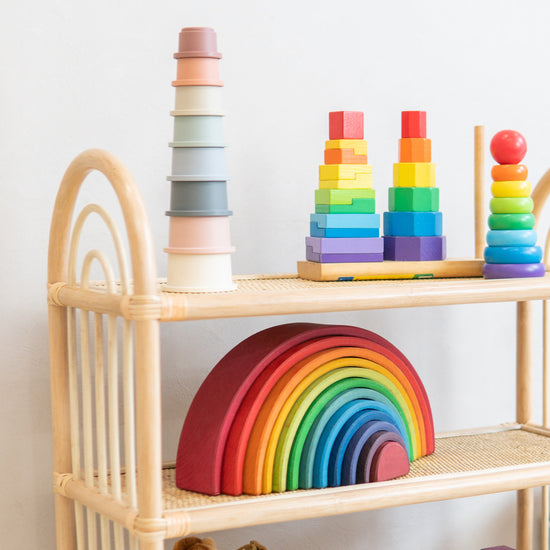 Emily's Montessori Toys and Learning Shelf | Shop Rattan Furniture Online On Kathy's Cove