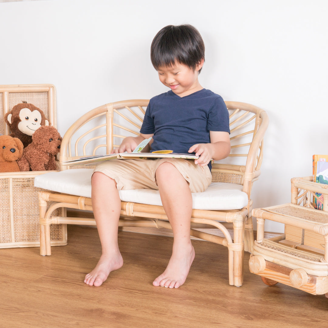 Hope's Sunrise Reading Bench with Cushion | Buy Rattan Furniture and Rattan Toys Online | Kathy's Cove