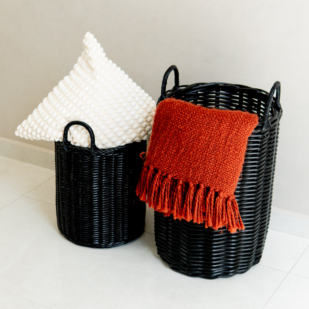 Bonnie's Woven Storage Basket Set (Black)