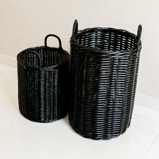 Bonnie's Woven Storage Basket Set (Black)