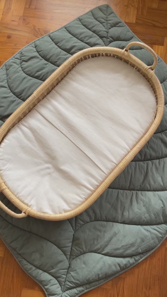 Load and play video in Gallery viewer, Samuel&amp;#39;s Baby Changing Basket with Cushion  | Buy Rattan Furniture and Rattan Toys Online | Kathy&amp;#39;s Cove
