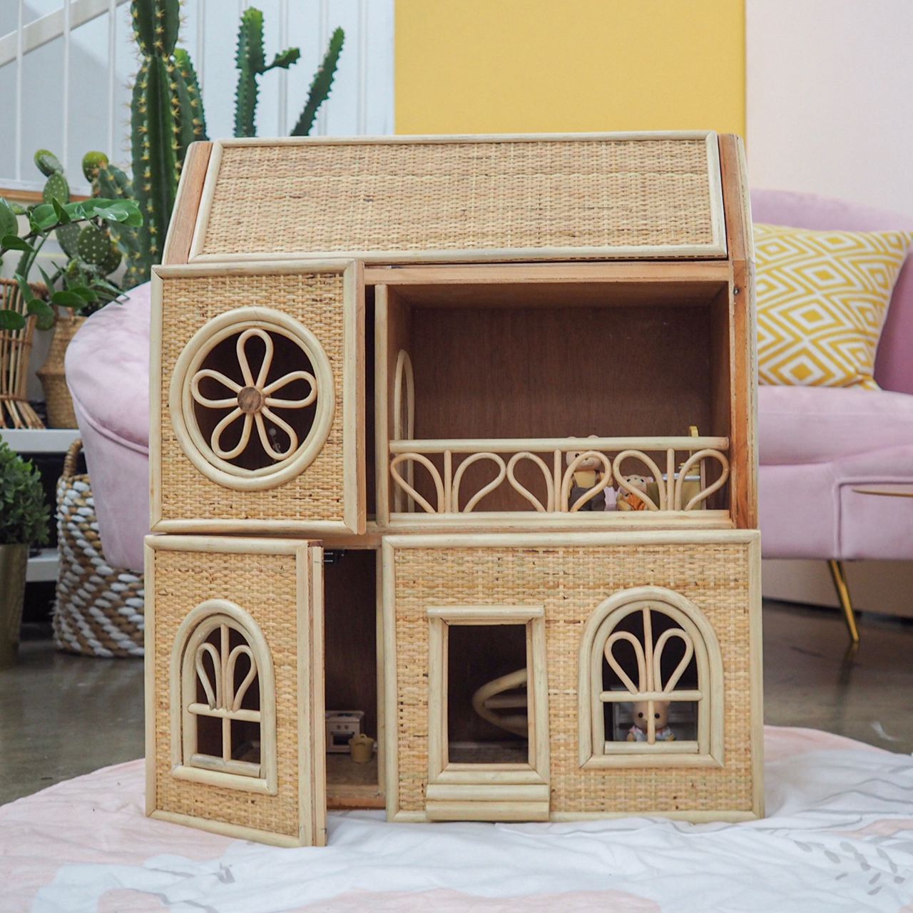 Load image into Gallery viewer, Aria&amp;#39;s Victorian Dollhouse | Shop Rattan Toys and Furniture Online | Kathy&amp;#39;s Cove
