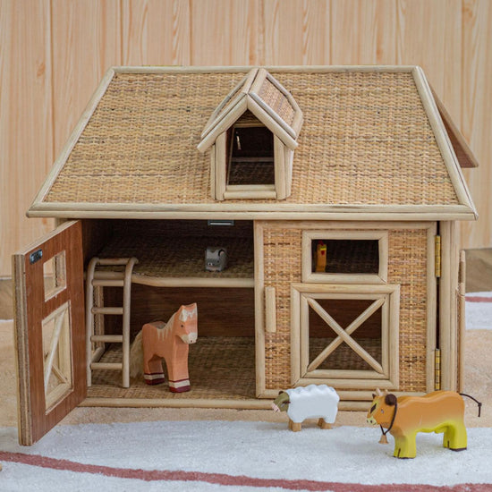 Noah's Animals Barn and Farmyard | Shop Rattan Toys & Furniture Online | Kathy's Cove