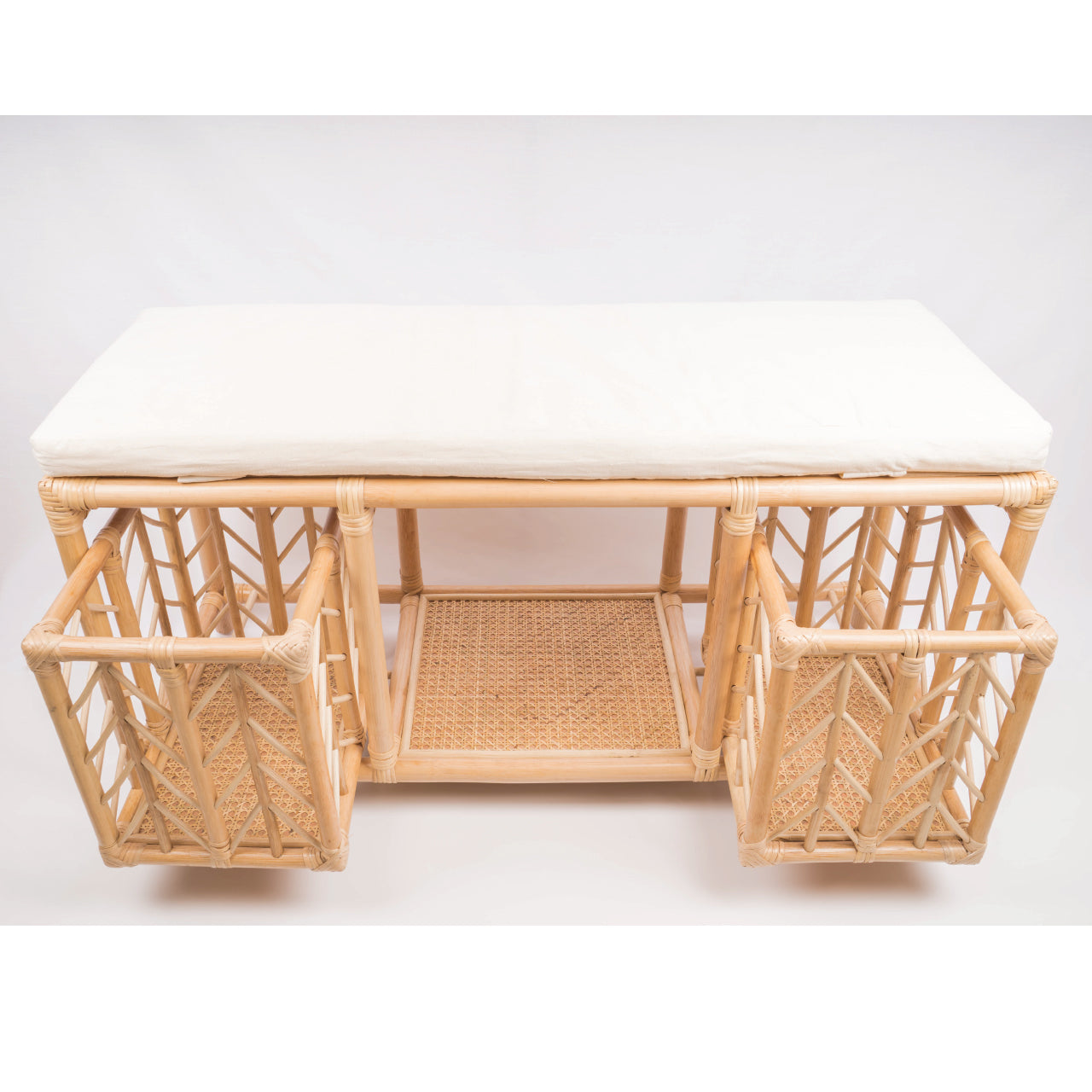 Pete's Storage and Shoes Bench with Cushion | Shop Rattan Furniture and Toys Online | Kathy's Cove