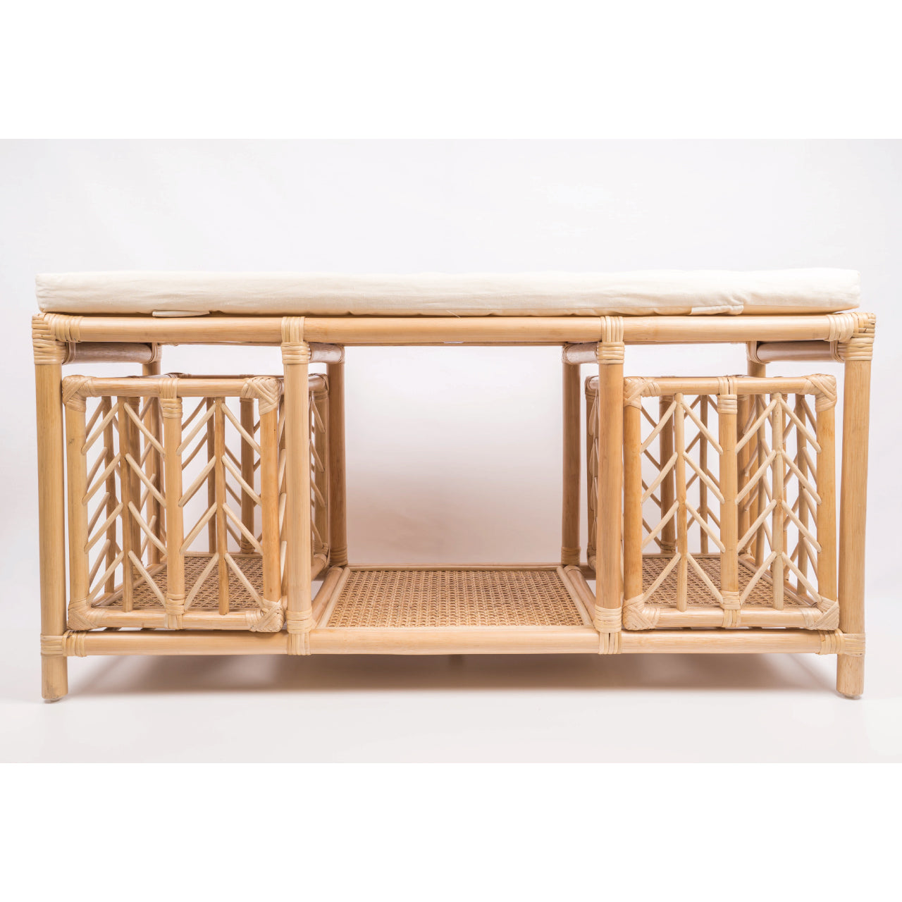 Pete's Storage and Shoes Bench with Cushion | Shop Rattan Furniture and Toys Online | Kathy's Cove