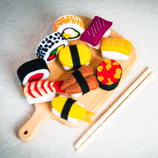Premium Sushi and Maki Sushi Felt Toys Set | Shop Handwoven Felt Toys on Kathy's Cove