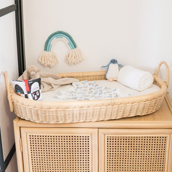 Samuel's Baby Changing Basket with Cushion  | Buy Rattan Furniture and Rattan Toys Online | Kathy's Cove