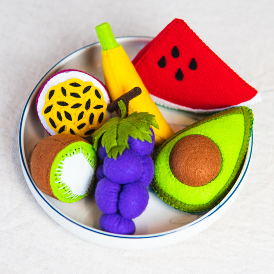 Seasonal Fruits Felt Toys Set  | Shop Handwoven Felt Toys on Kathy's Cove