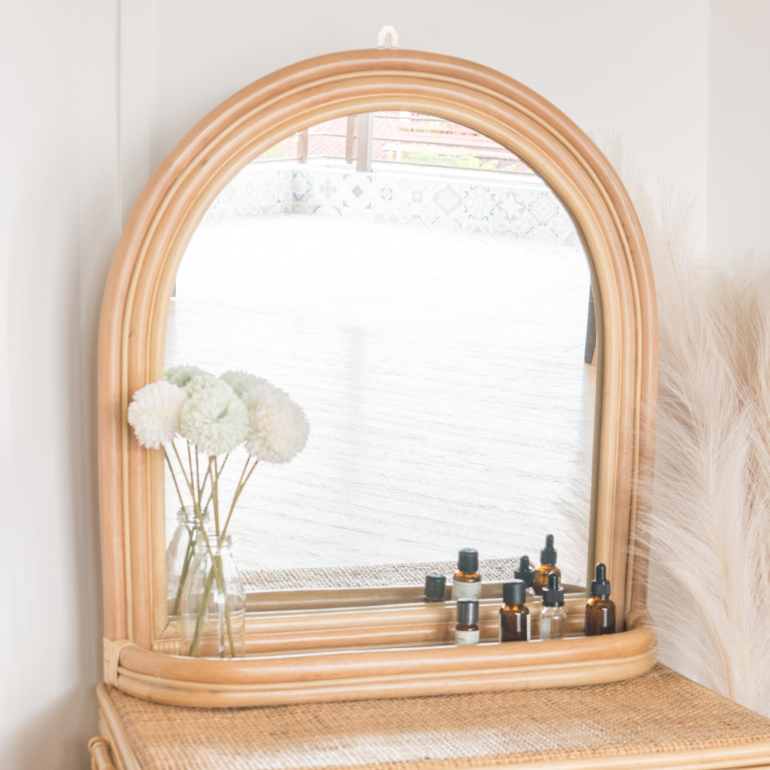 Sophie's Arch Mirror with Ledge | Buy Rattan Furniture and Rattan Toys Online | Kathy's Cove