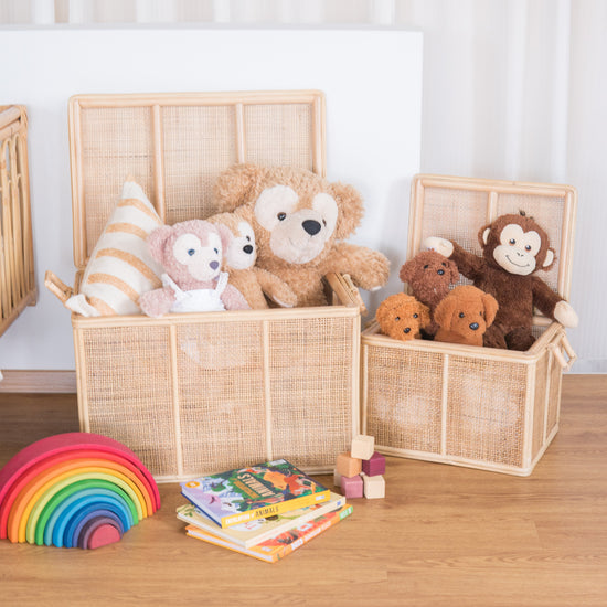 Load image into Gallery viewer, Spencer&amp;#39;s Toys &amp;amp; Storage Rattan Trunk (Small) | Buy Rattan Furniture and Rattan Toys Online | Kathy&amp;#39;s Cove
