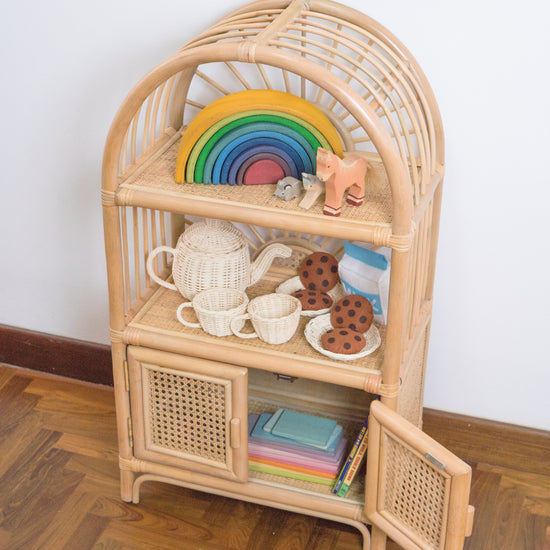 Stacy's Sunrise Display Arch Hutch | Kathy's Cove | Shop Rattan Toys & Rattan Furniture Online