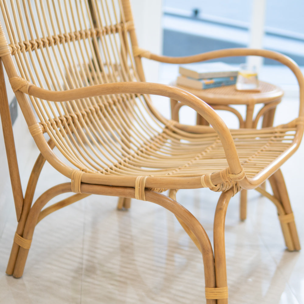 Tracy's Traditional Curved Armchair | Shop Rattan Furniture Online On Kathy's Cove