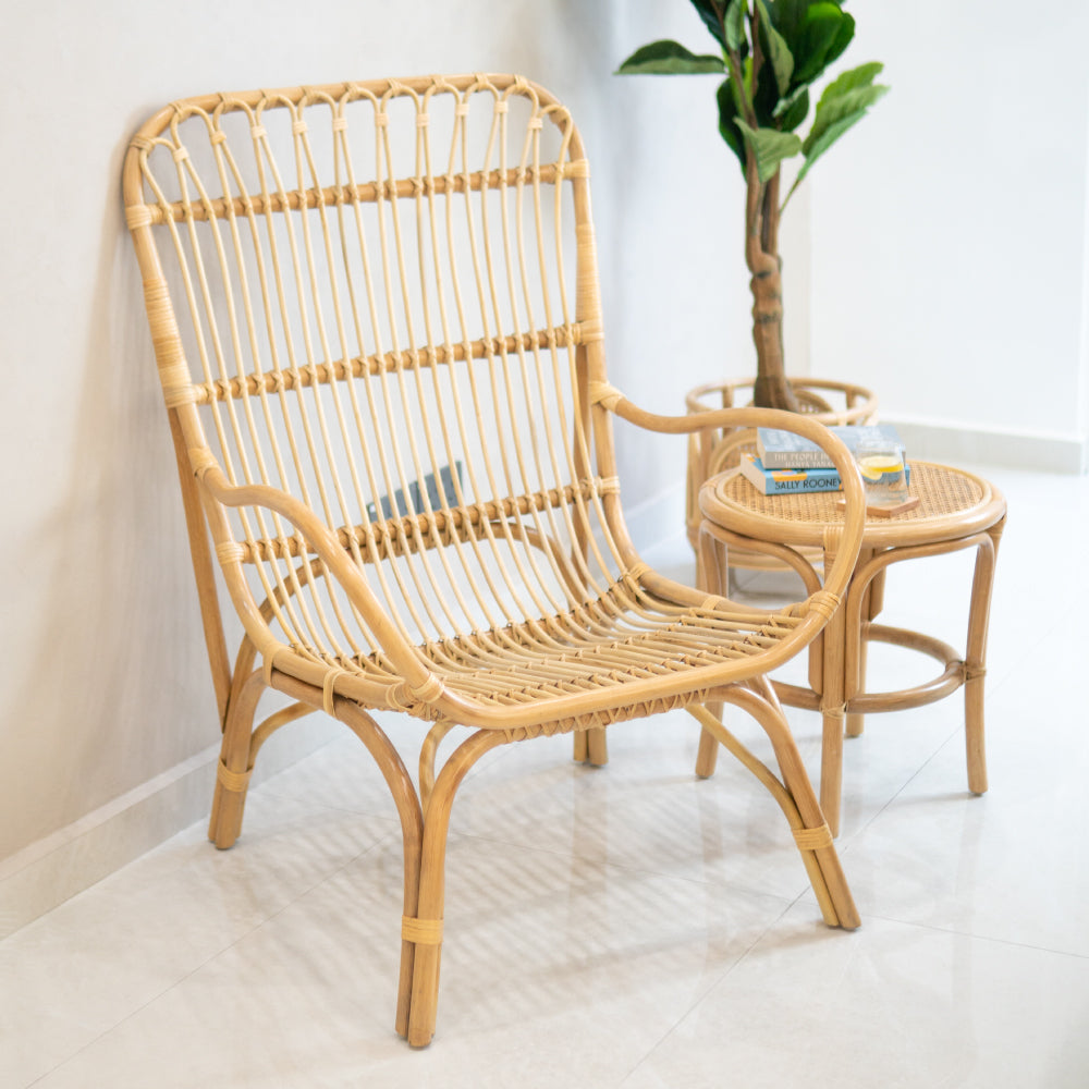 Tracy's Traditional Curved Armchair | Shop Rattan Furniture Online On Kathy's Cove